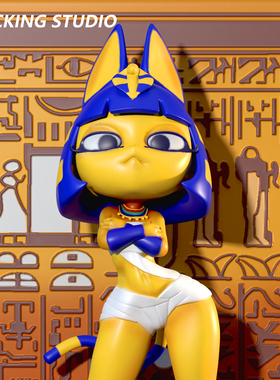 主意玩家:Ankha艳后安卡埃及猫创作手办12cmGK模型模玩摆件礼物舞