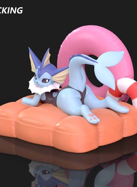 【少量现货】蓝色泳装魅魔水伊布手办1/20比例GK模型礼物模玩玩具