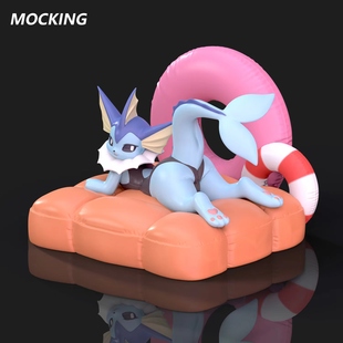 【少量现货】蓝色泳装魅魔水伊布手办1/20比例GK模型礼物模玩玩具