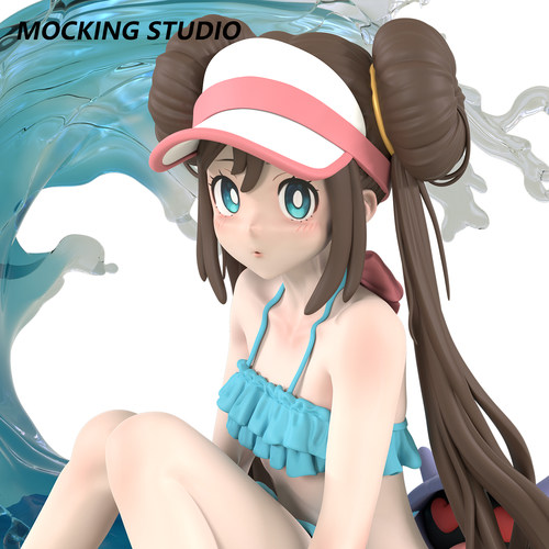 主意玩家原创1/8手办GK模型可爱泳衣鸣依（芽依）摆件模玩 御兽卡