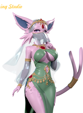 主意玩家原创拟人系列之西域舞娘太阳伊布手办GK模型模玩雕像22cm