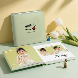 儿童相册定制高端影楼婴儿成长纪念册宝宝写真洗照片书做成影集