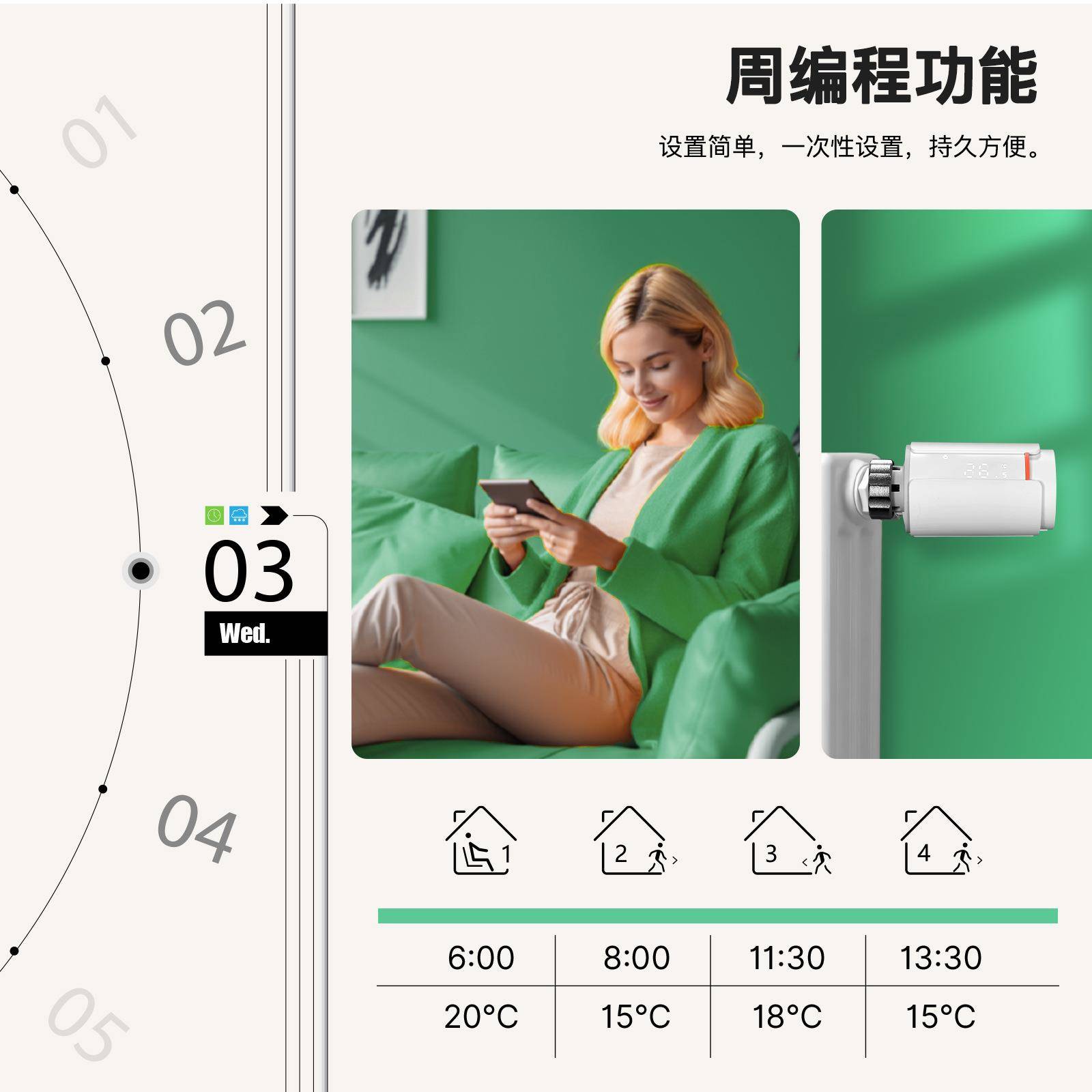 涂鸦智能家居暖气片节能恒温阀门zigbee温控阀app控制trv智能温控