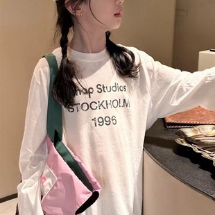 现货波拉bora韩m国童装女童纯棉上衣2024春夏装儿童长袖T恤男童打