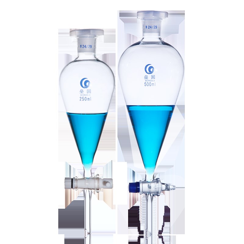 极速垒固梨形e分液漏斗 滴液漏斗聚四氟乙烯具标口活塞250/500/10