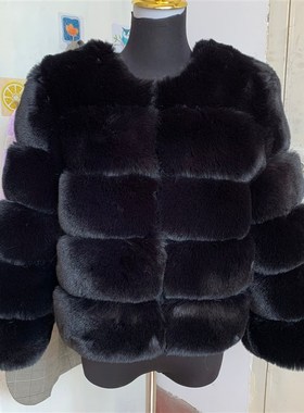 极速Womens Fashion faux fur coat super hoMt Autumn Winter w