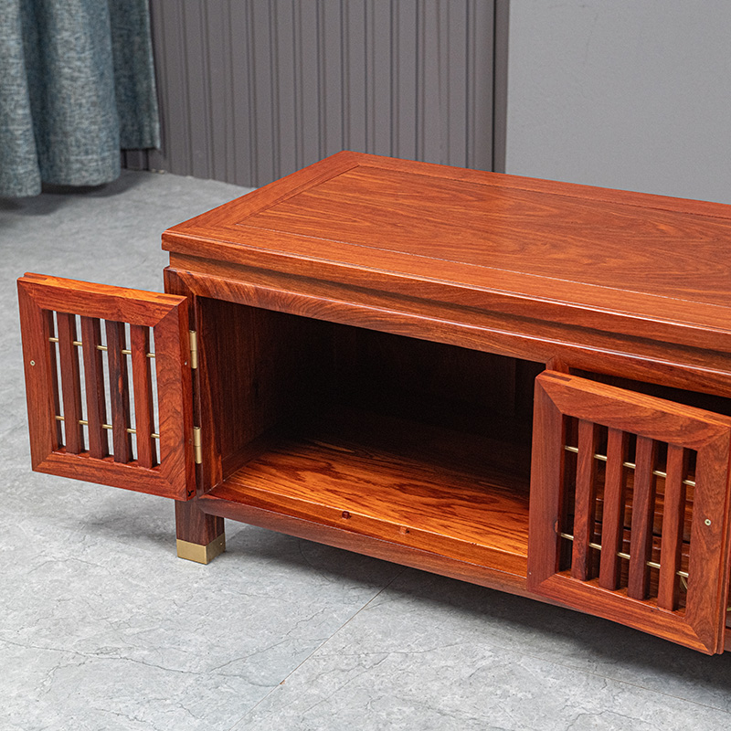 极速红木家d俱花梨木电视柜刺猬紫檀中式客厅实木储物落地柜轻奢