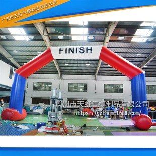 极速充气红白色高k清喷绘拱门 菱形拱门 开业 广告异型拱门气模定