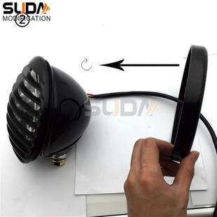 极速摩托车配件哈雷XL883 1v200 X48 X72 改装大灯罩大灯护罩栅栏