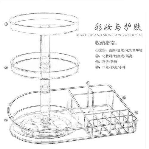 极速口香糖盒子超市摆 旋转多功C能用品置物架桌面置物多层化妆品