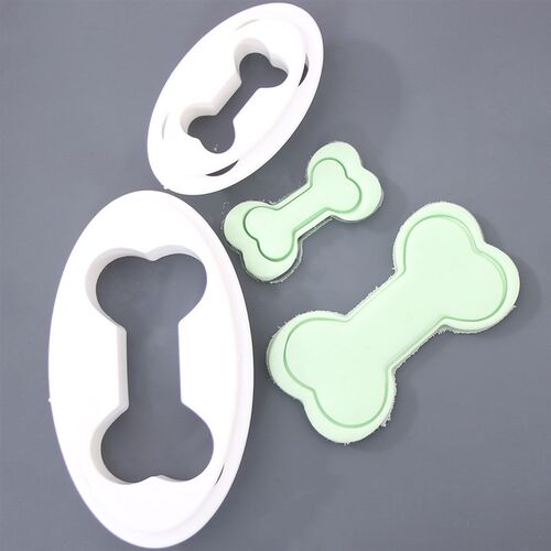 新品4PCS Dog Bone Cookie Cutter BiDscuit Fondant Pastry Baki