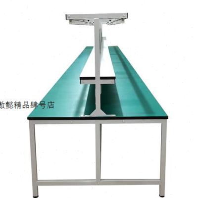 极速电子厂生产车间流水线t工作台防静电带灯操作台双面工位检验