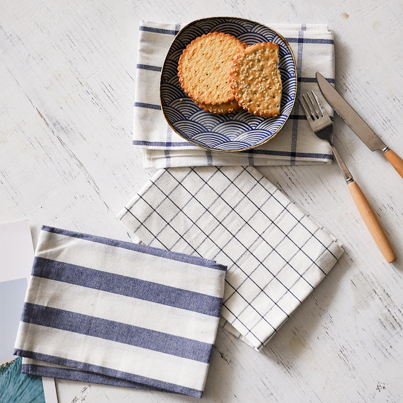 新品Kens 日式简约纯棉布艺餐B巾 茶杯垫隔热垫餐桌垫餐巾 百搭野