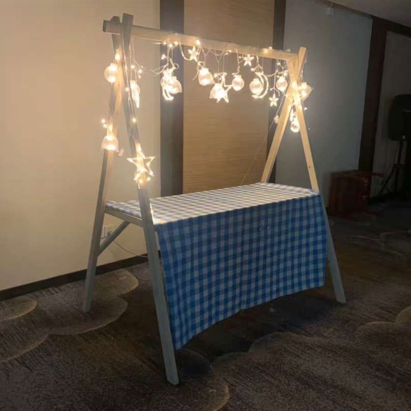 极速移动夜市集市摊位架展示架折叠户外棚摆地摊货W架子木质促销