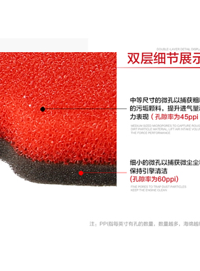 极速贝钠利黄龙BJ600GS TNT BN600i改装高Q流量空气过滤芯海绵空