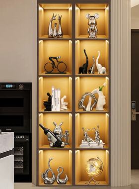 新品轻奢暴力熊酒柜客厅摆件高端大气上档次玄关电视X餐边柜装饰