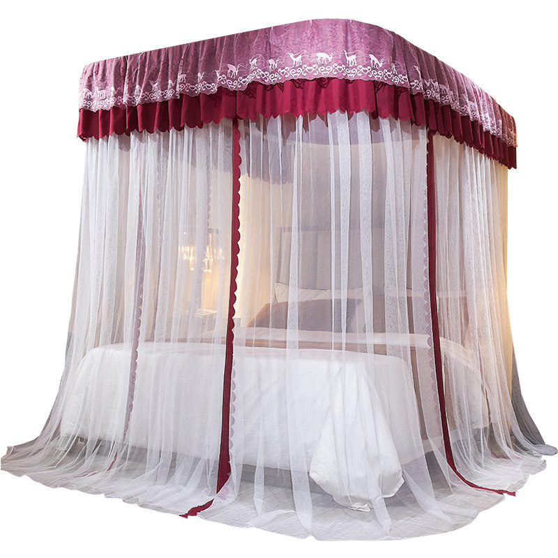 极速轨道式防尘i蚊帐 遮光三开门落地蚊帐上下床宫廷蚊帐家用U型,床上用品,蚊帐,淘宝优惠券,粉丝福利购,淘宝优惠卷