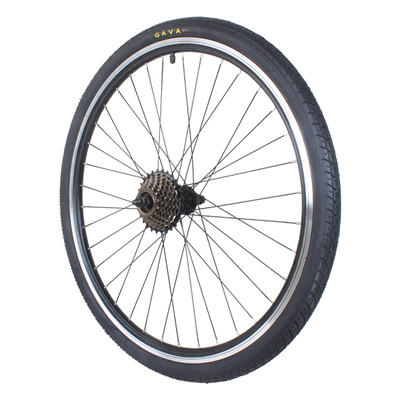 极速促促26寸变速登山自行车前后轮组26x175195v刹W双层铝合金车