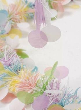 极速Easter Decorative 2m SprinAg Party Green Stripe Tinsel T