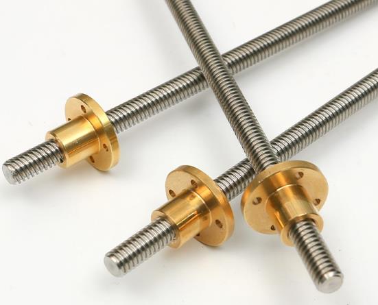 极速定做t型丝杠螺母套装t型丝杆方形螺母t8-Nt32梯形丝杆法兰螺