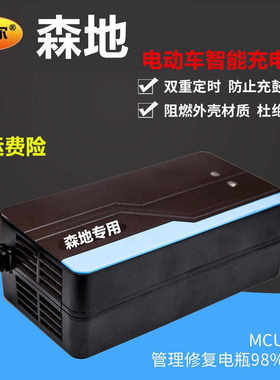 极速原装森地电动车电瓶充电器36V48V12AH60V20AH7O2V32AH80V84V9