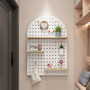 极速Cave panelj wall shelf Solid wood panel wall display she