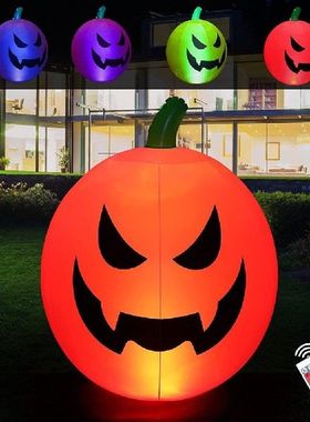 极速60cm Pumpkin Decor Inflatable OuGtdoor Decorations Remot