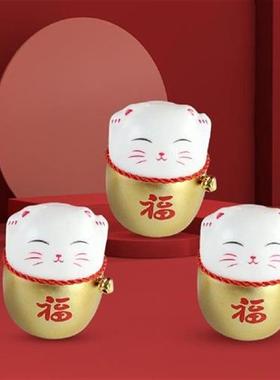 极速6Pcs Lucky Cat Ornamtents Chinese Style Home Decorations