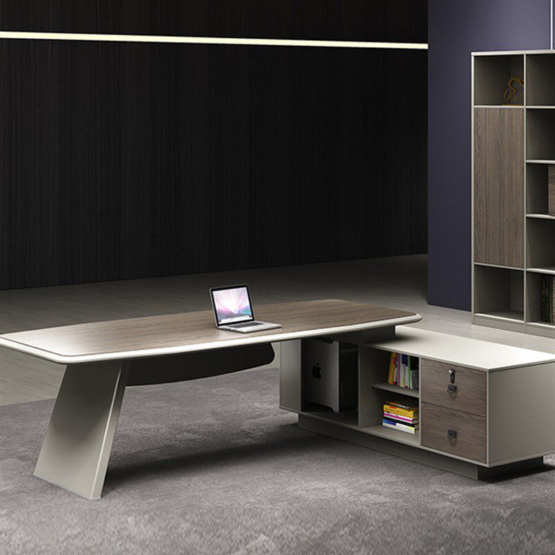 极速简约时尚老板办公桌椅现代总经理大班台总Q裁办公室电脑桌办