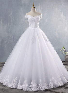 极速ZJ9143 2019 2020 Whsite Ivory Lace Appliques Ball Gown C