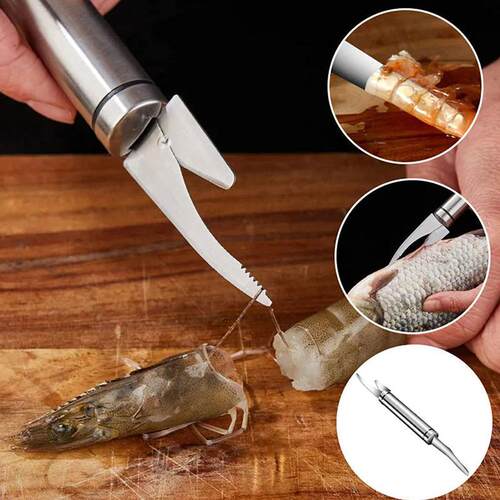 新品Multifunctional Shrimp Line Knifes 5 In 1 MultUifunction