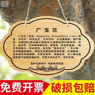 极速植树节树牌树挂牌爱护花草z提示牌树木信息标介绍识牌学校公