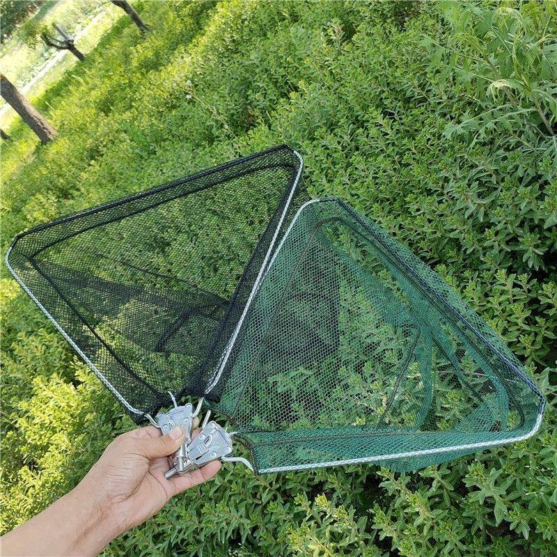 极速三角型折叠钓l鱼捞网头纳米网兜超轻防挂竞技大物超网渔具钓