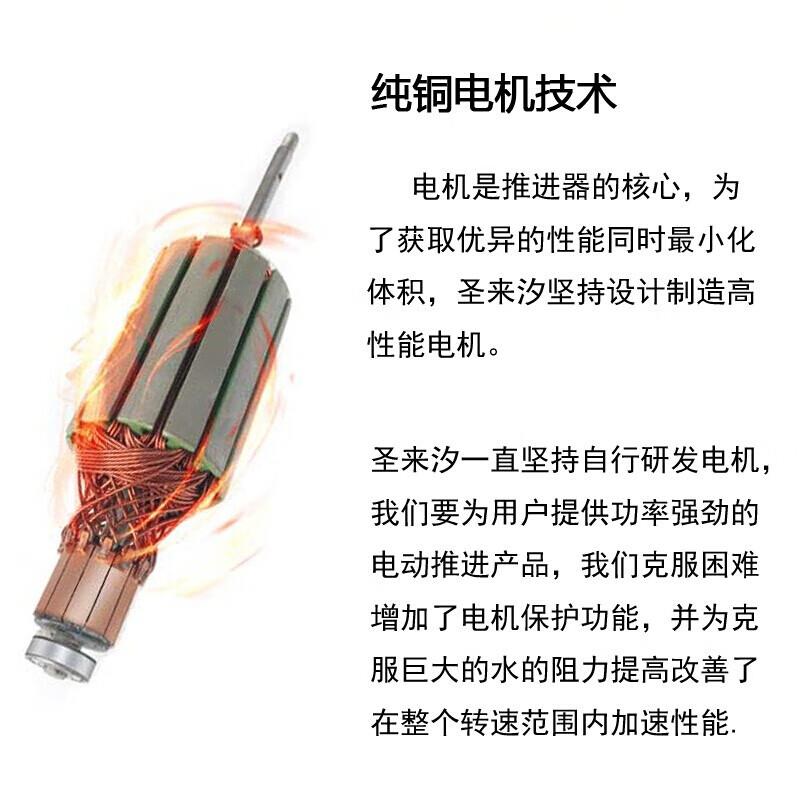 极速圣来汐船用推进器电动无v刷橡皮艇马达螺旋桨挂浆小塑料船外