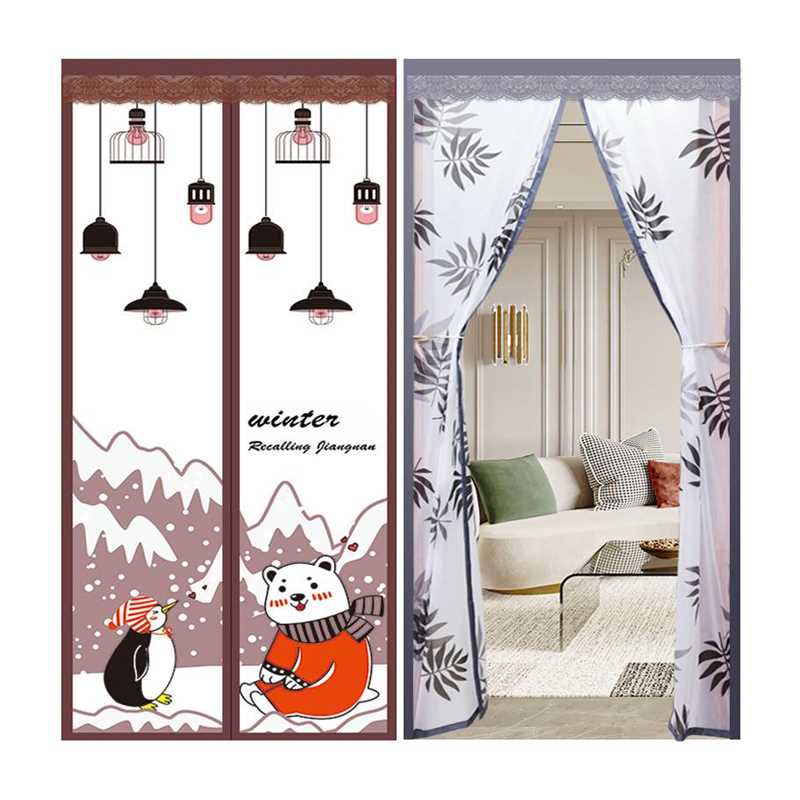 极速魔术贴空调门帘防冷气防风y厨房油烟家用防寒挡风隔断塑料透