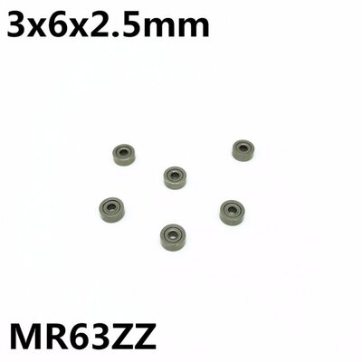 新品50Pcs MR63ZkZ L-630ZZ 3x6x2.5 mm Deep groove ball bearin