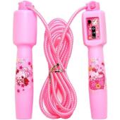 极速儿童计数跳绳幼儿园1至6年级小E学生用泡棉健身可调节宝宝环