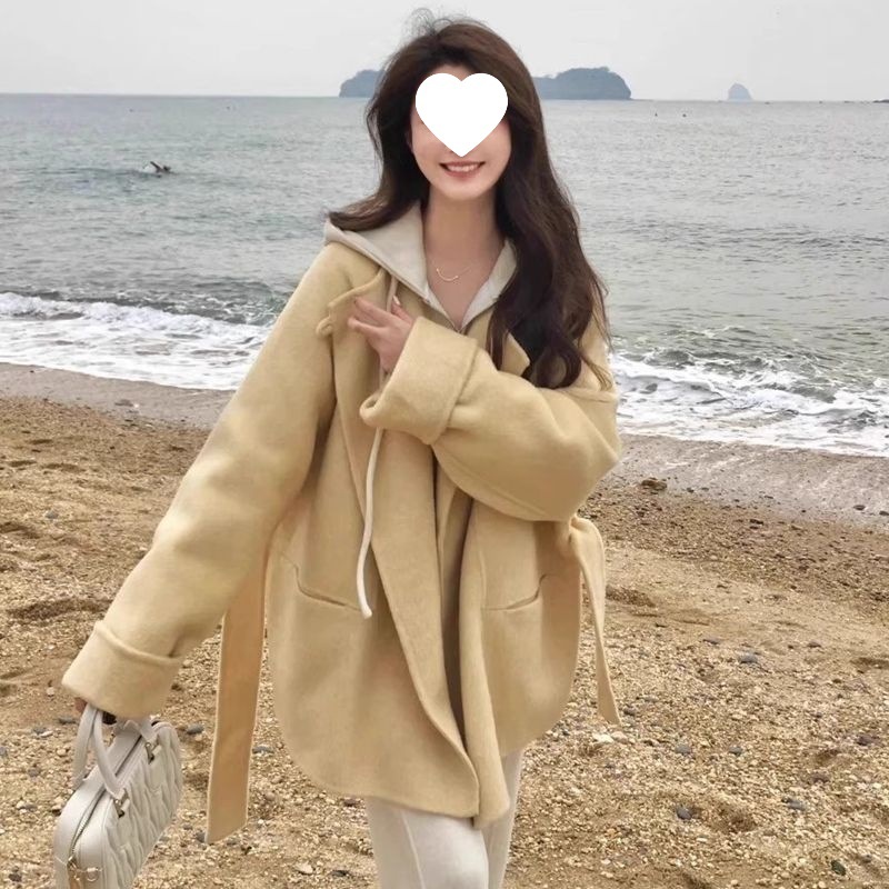 呢子大衣高品质小个子斗篷毛呢型