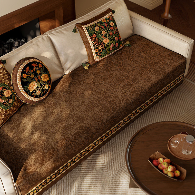 速发凯茜沙发垫四季通用固定防滑美式轻奢高级感坐垫单片一片式可