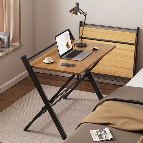 速发可折叠床边桌子家易写字学电脑桌学生简用书桌租房卧室桌习床