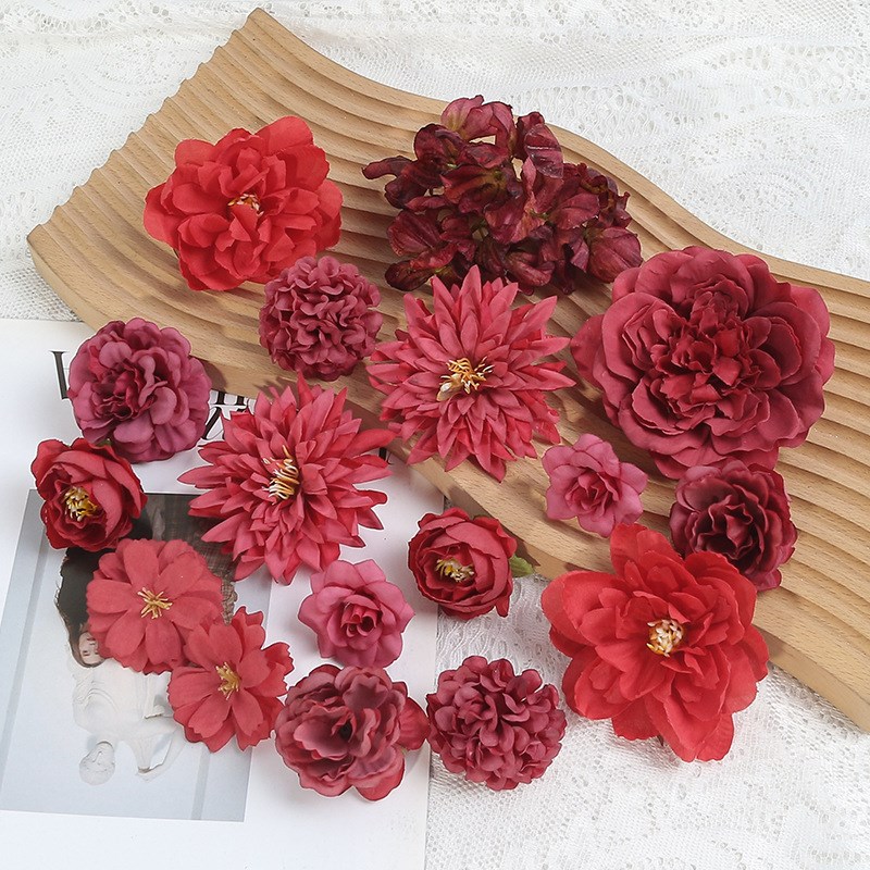 速发花材料包牡丹绣球手工赵件发饰服饰汉服装饰婚庆拍配之吴