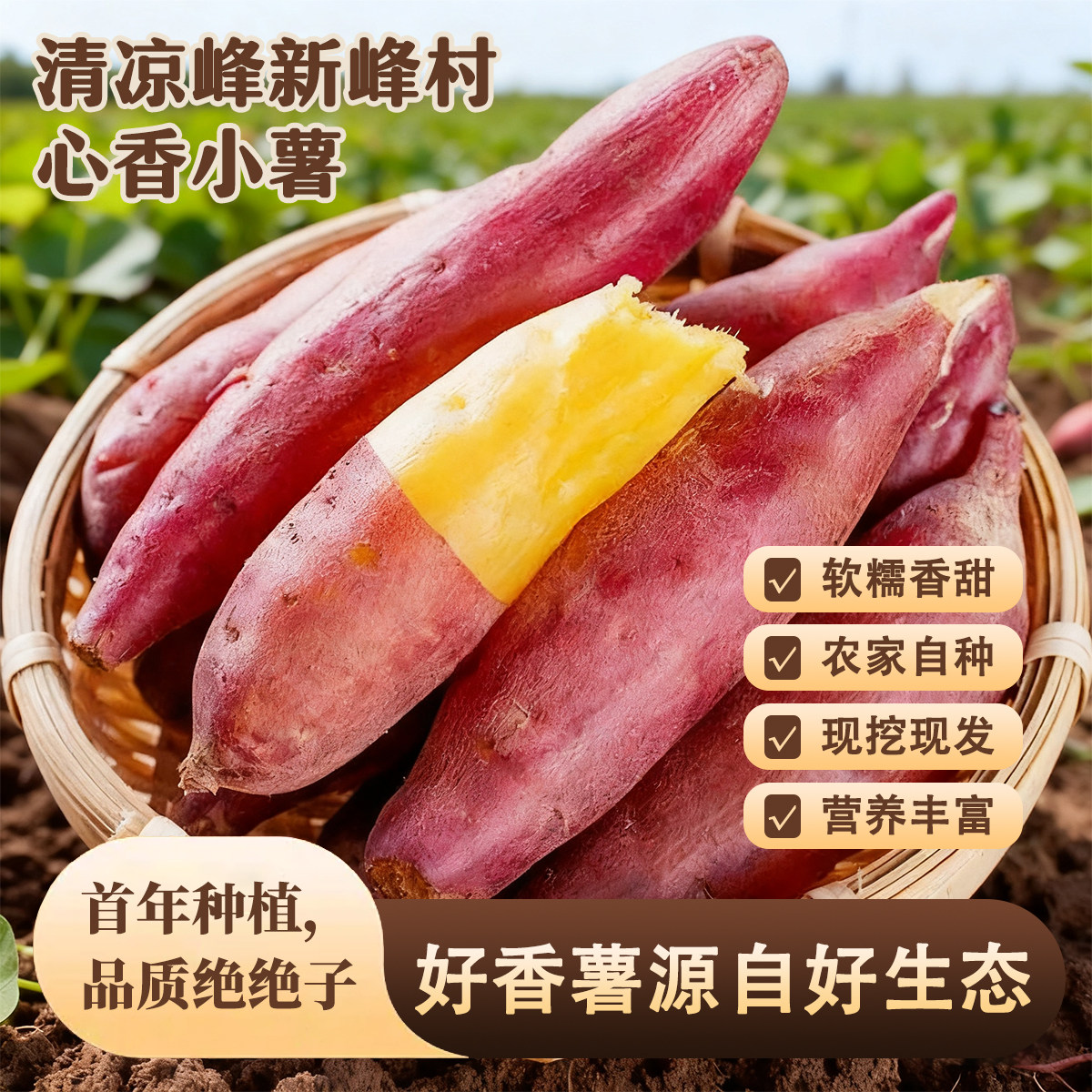 正宗临安小香薯拇指薯现挖新鲜香番薯