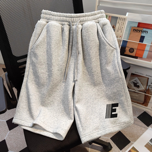 中大童美式复古休闲运动短裤男女童夏季高街潮牌宽松直筒五分裤子