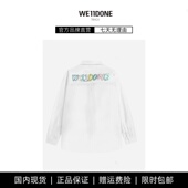 衬衫 衬衣夹克外套男女 TRACK字母刺绣美式 潮长袖 现货 WE11DONE