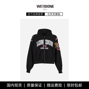 TRACK重磅刺绣徽章连帽开衫 WE11DONE 卫衣休闲外套徐明浩 现货