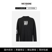 现货 WE11DONE TRACK美式 潮简约龟裂字母LOGO长袖 男女休闲T恤