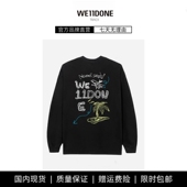 现货 WE11DONE TRACK涂鸦印花男女情侣款 宽松welldone长袖 T恤