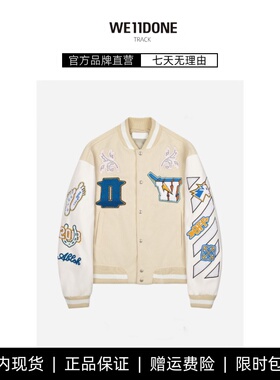 【现货】WE11DONE TRACK木马字母图案棒球服夹克外套OW男女同款