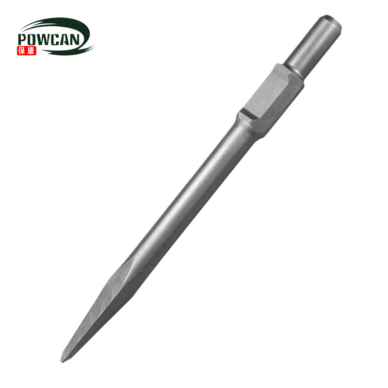 大电锤油镐头方柄圆柄六角柄挖树扁凿子挖土打夯板铲子凿开槽穿墙