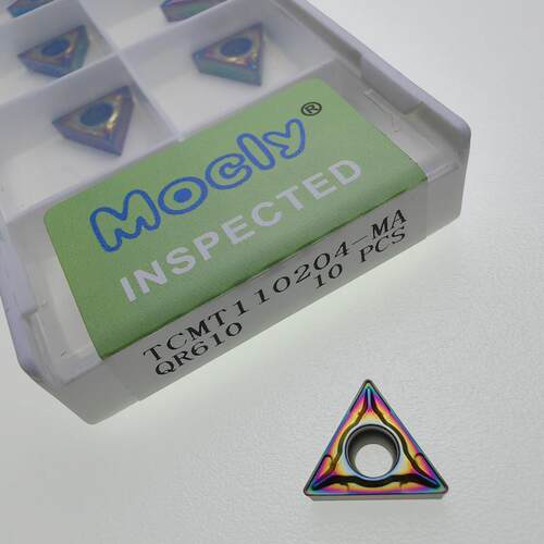 七彩不锈钢专用内孔刀片TCMT11020408数控车床镗孔三角形单面刀粒